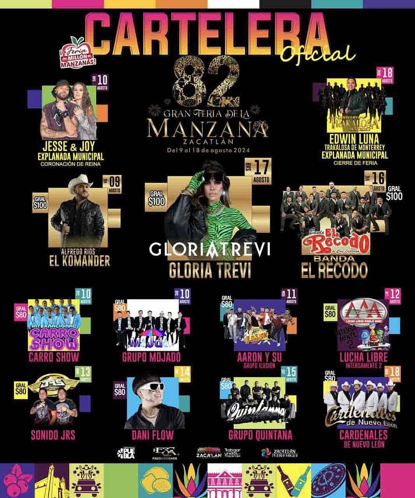 Cartelera Feria de la Manzana Zacatlan 2025