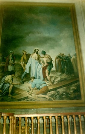 Pintura en el Interior de la Iglesia  El Calvario , Aljojuca, Pue.