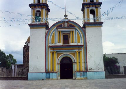 Fachada del Templo de la Asunción, Coronango, Pue.